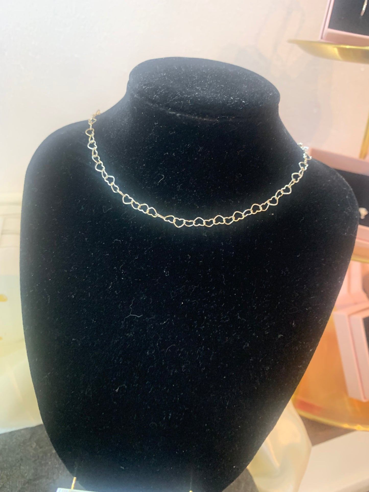 Hjerte halskæde sølv