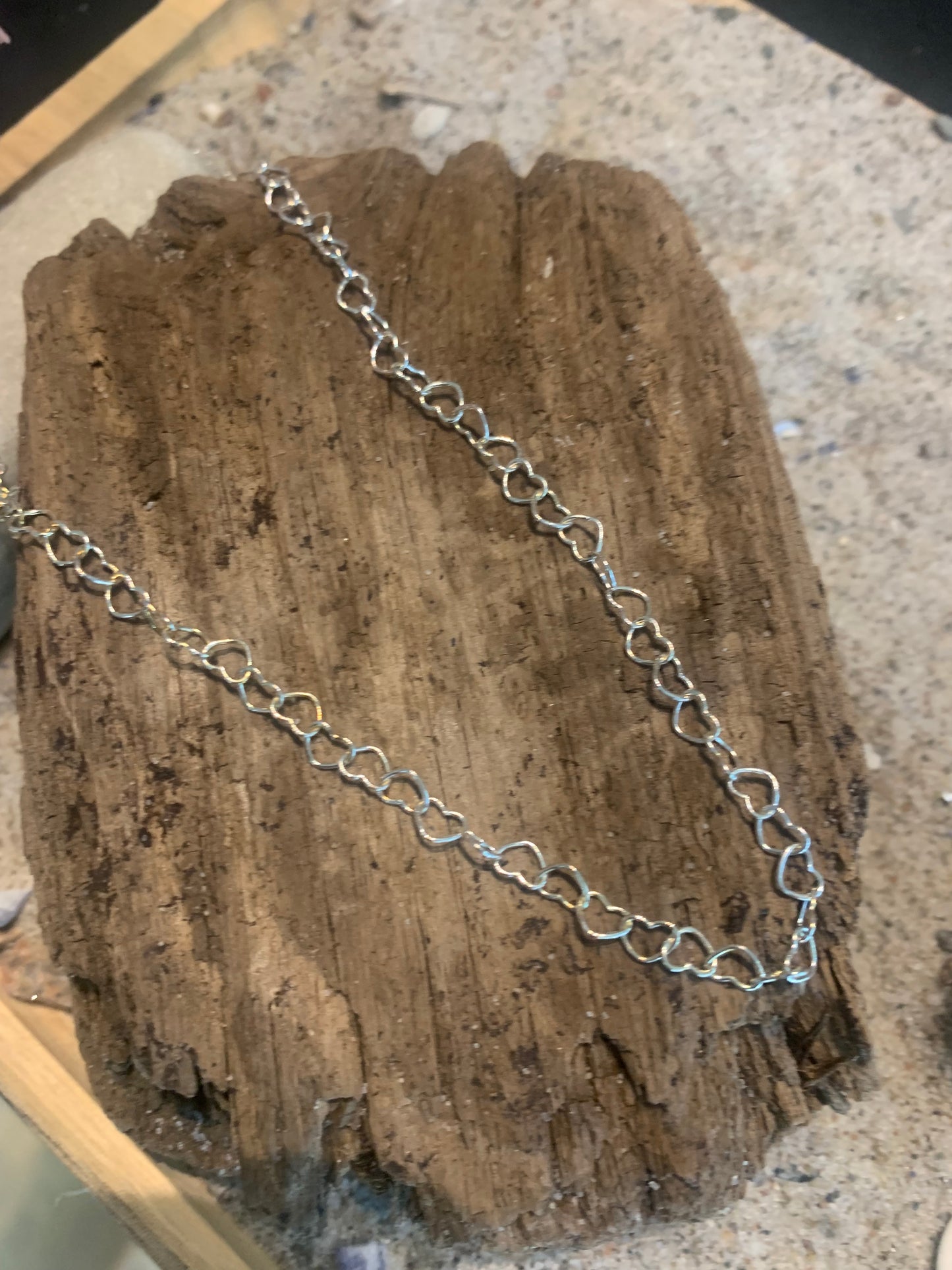 Hjerte halskæde sølv