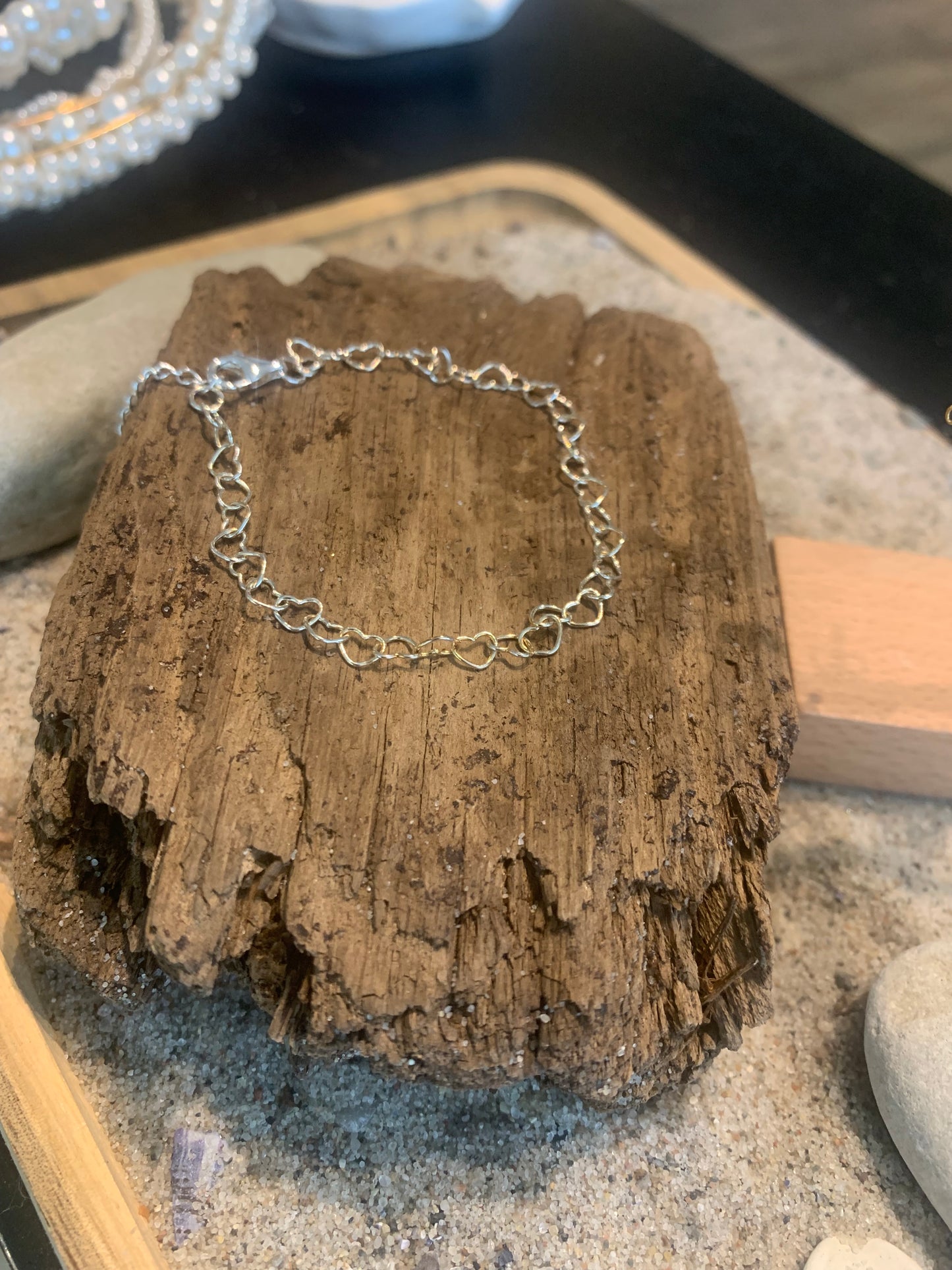 Hjerte armbåndet sølv