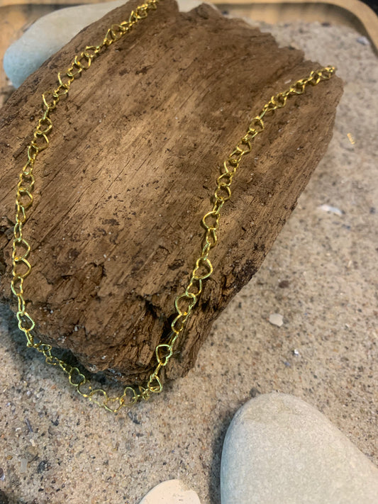 Hjerte halskæde guld