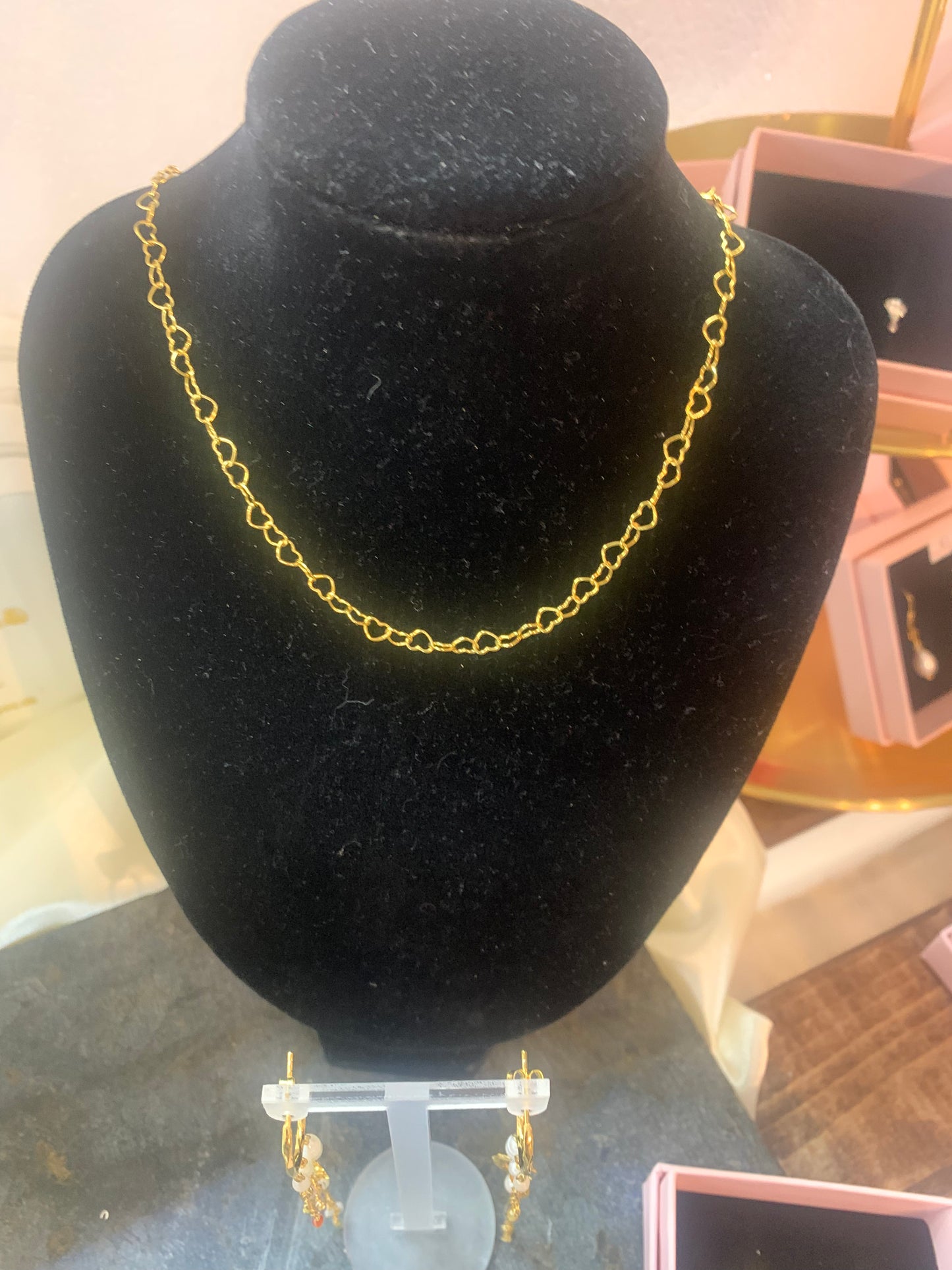 Hjerte halskæde guld